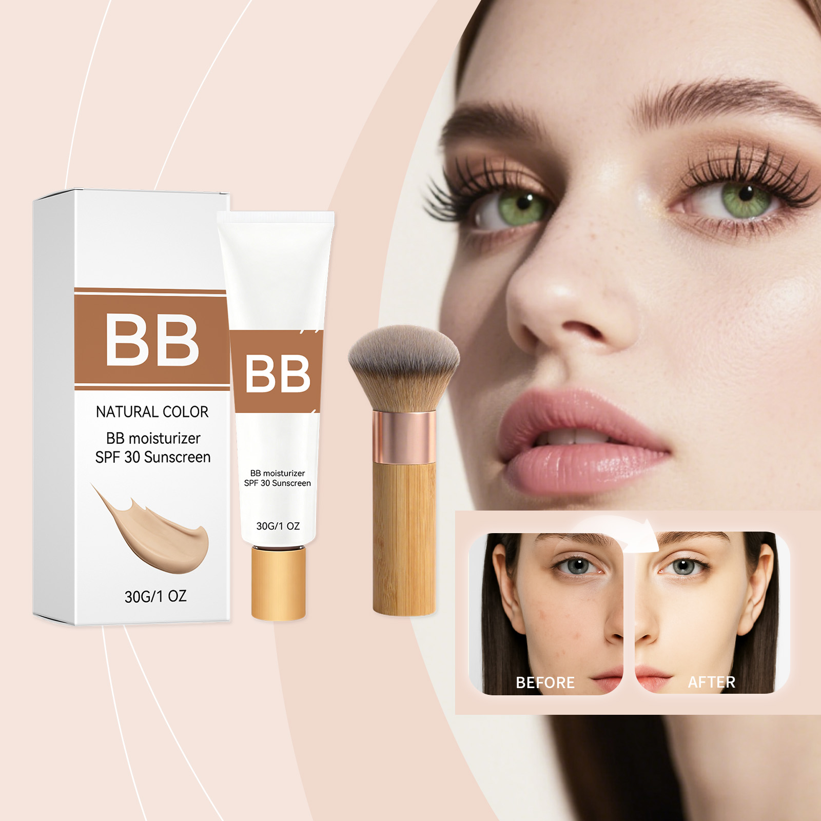 Face Moisturizer Spf - Тонирующий увлажняющий BB-крем SPF 30 с