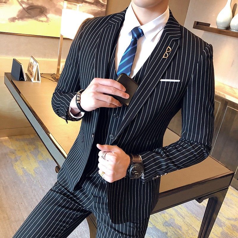 Men'S Grooming Uk - Мужской приталенный пиджак в полоску в