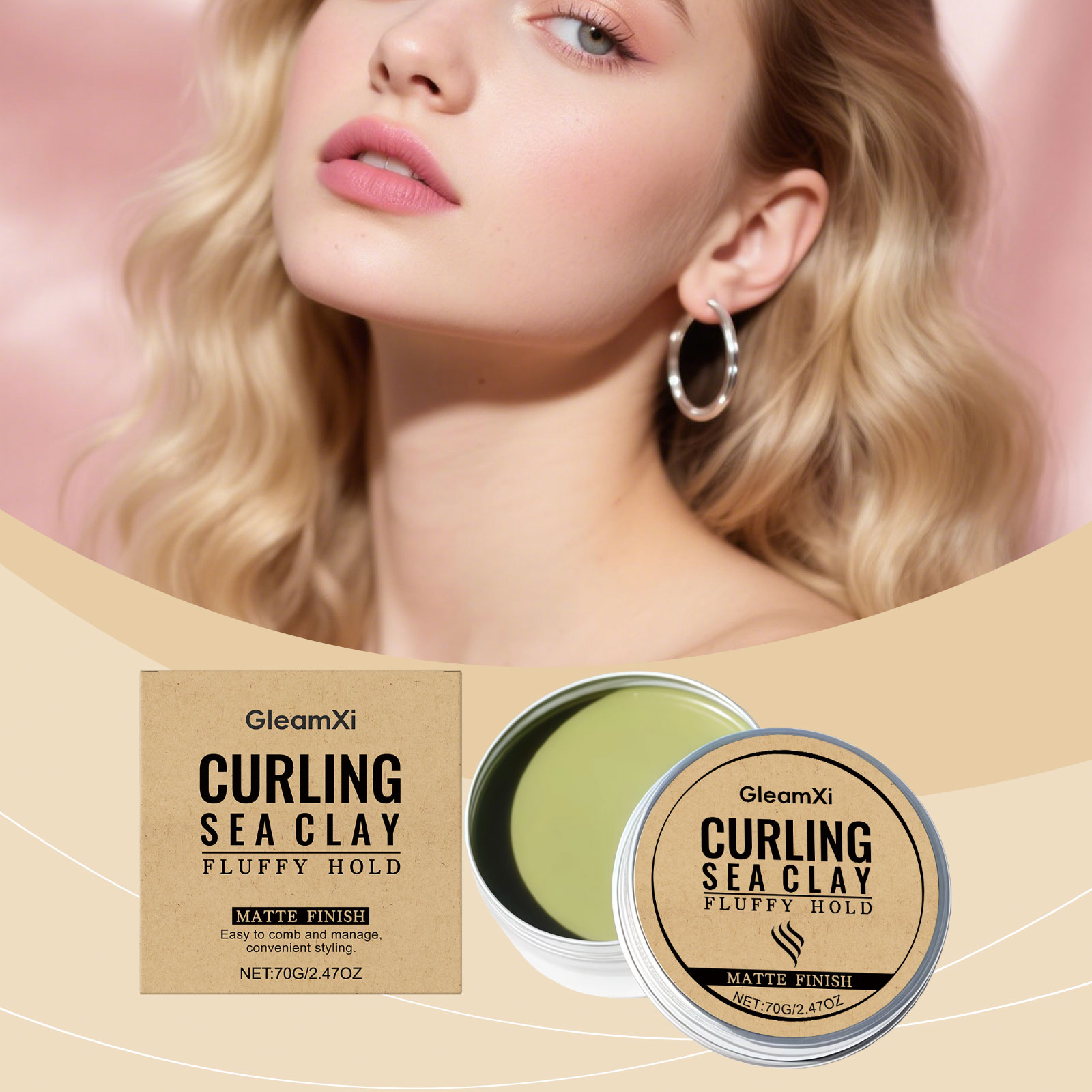 Pomade Hair Clay - Глина для укладки кудрявых волос -